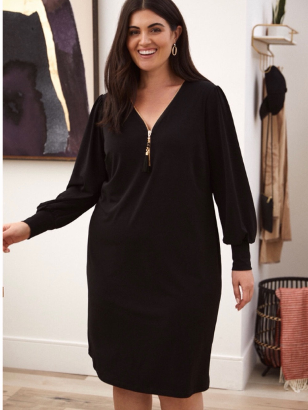 NWOT Laura Plus Black Dress